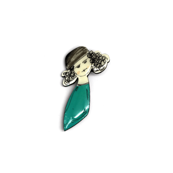 Брош Девојче Handmade